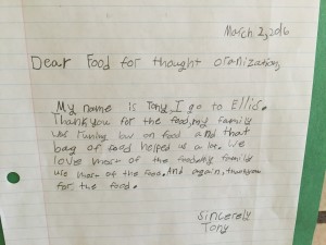 Ellis Elementary Child Letter